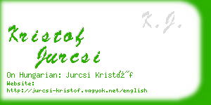 kristof jurcsi business card